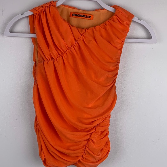 Simon Miller Tangerine Ruched Sleeveless Top small - Picture 1 of 5
